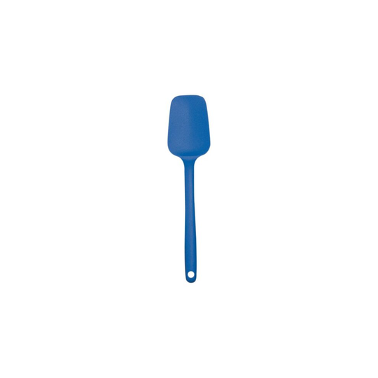 Mastrad Silicone Spoon Spatula - Non-Stick Rubber Spatula - Ideal For Mixing Scooping and Scraping - Dishwasher Safe and High Heat Resistant (Blue)