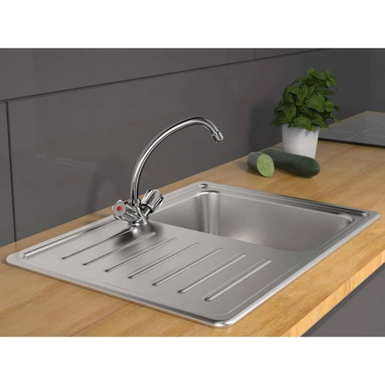 Schütte 2-Handle Sink Mixer Duo-Mix II Low Pressure Chrome