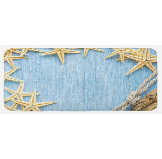 Seashells Kitchen Mat Maritime Beach Shell