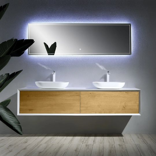 Miletos 1800mm Wall Mounted Double Vanity Unit