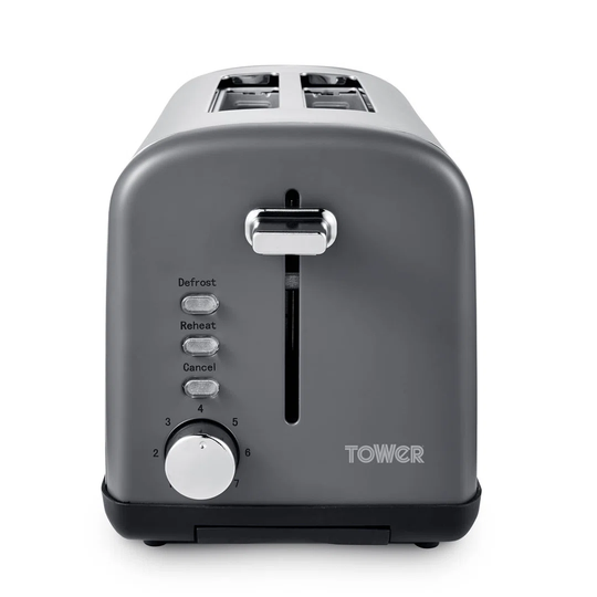 Tower Infinity Stone 2 Slice Toaster with 7 Browning Levels and Removable Tray, 900W