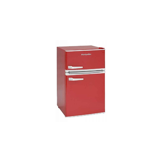Montpellier Under Counter Retro Under Counter Fridge Freezer 88L Energy Rating F - Red