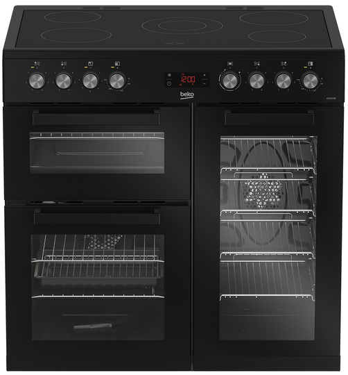 Beko KDVC90K 90cm Electric Range Cooker - Black