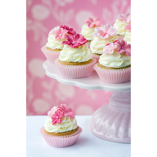 Flowery Cupcakes - Wrapped Canvas Photograph