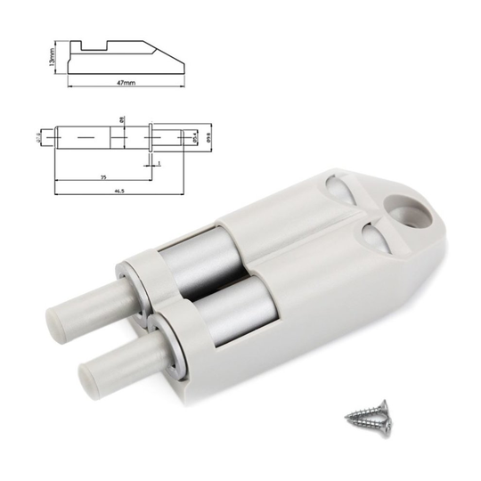 Double White Soft Close Damper Buffer Kitchen Cabinet Cupboard Door Set