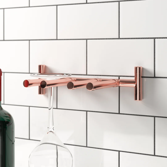 Wall Mounted 2 Wine Glass Rack