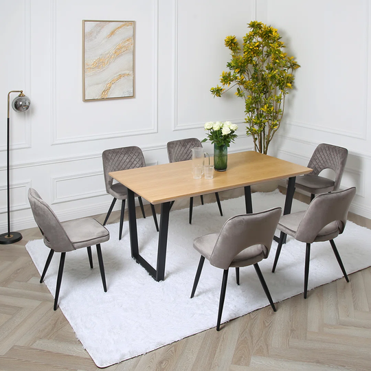 Jakeem Dining Set - Dining Table With 6 Chairs