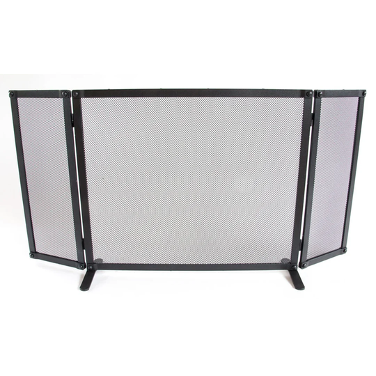 Victor 3 Panel Iron Fireplace Screen