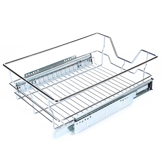 Pull Out Wire Baskets Rack Kitchen Slide Out Cabinet Larder Cupboards For 400mm