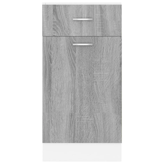 Drawer Bottom Cabinet Grey Sonoma 40X46x81.5 Cm Engineered Wood