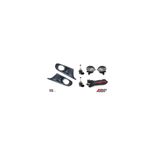 VW GOLF MK6 6 09 10 11 FOG LIGHTS LIGHT LAMPS + GRILLES / WIRING KIT & HB4 BULBS