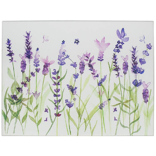 Lavender Glass Cutting/Chopping Board - Kitchen Worktop Saver