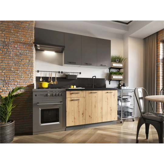 Winnifred 85cm H x 180cm W x 60cm D Kitchen Cabinet Set