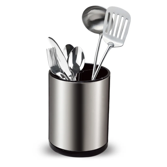 Rotating Kitchen Utensil Holder - 360 Degree Smooth Rotation - Kitchen Organiser With Partition Storage - Non-slip Base And Balanced Design - Simple W