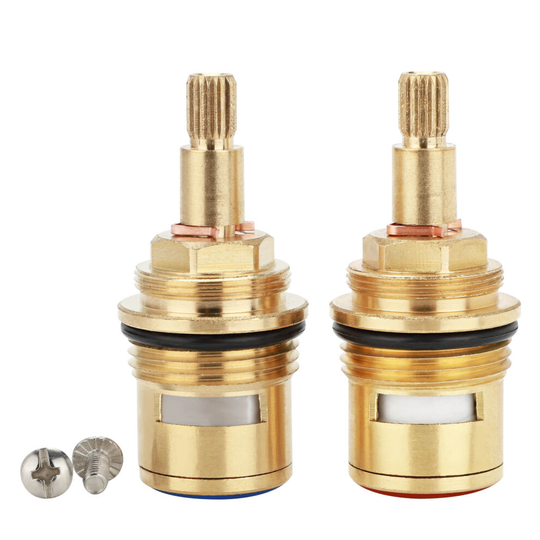 2Pcs Brass Ceramic Faucet Valve Core Replacement Disc Tap Bathroom