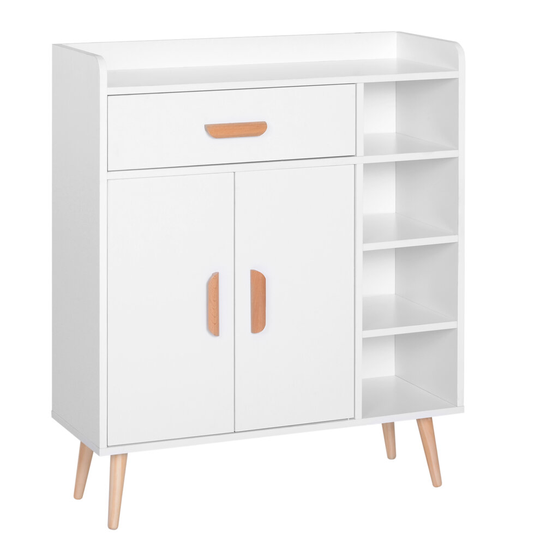 HOMCOM Sideboard, Side Cabinet, Floor Cupboard w/ Storage Drawer White