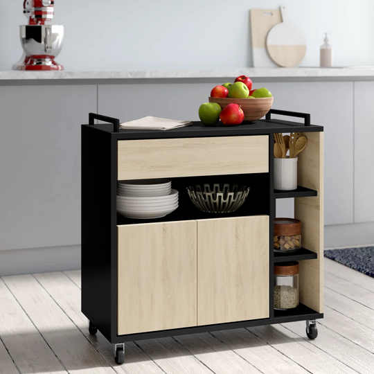 Kitty 80Cm Kitchen Trolley with Locking Wheels