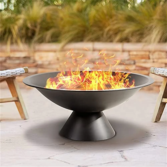 Chauncee 24Cm H x 56Cm W Cast Iron Wood Burning Outdoor Fire Pit