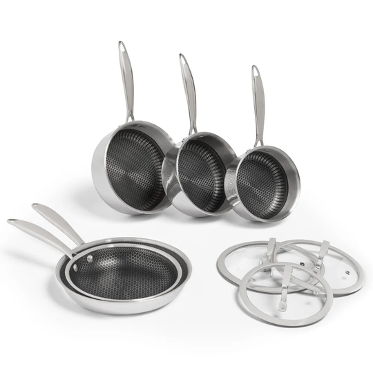 Belfry Kitchen Zahara 8 Pieces Non Stick Cookware Set