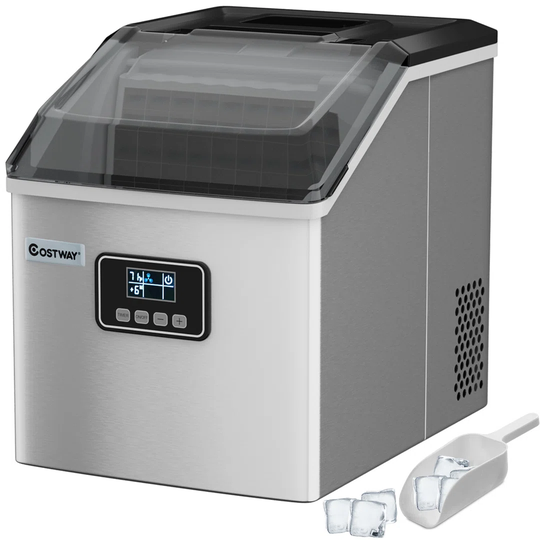Stainless Steel Ice Maker Automatic Ice Maker Machine Self-Cleaning Function