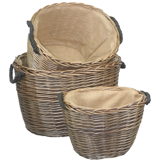 Perla Wicker Log Carrier