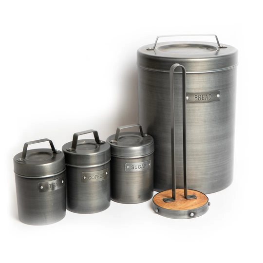 Industrial Kitchen 5 Piece Kitchen Canister Set
