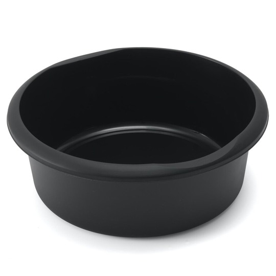 Addis 7.7L Washing Up Bowl - Round Kitchen Sink Basin with Raised Feet - Black