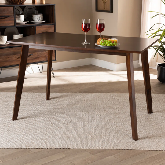 Aquino 75Cm Rubberwood Solid Wood Dining Table