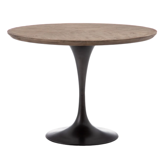 Ravinder 105 Cm Iron Pedestal Dining Table