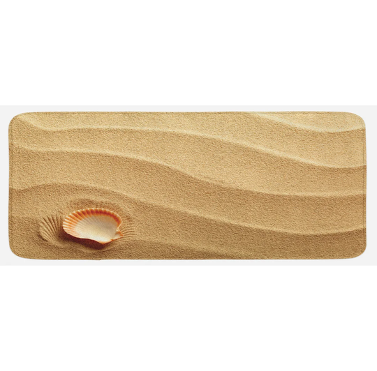 Seashells Kitchen Mat Seashells Yellow Sand