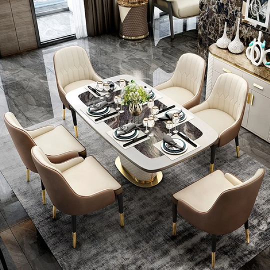 Dunshee 160 Cm Stone Pedestal Dining Table