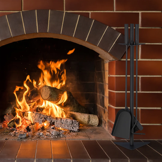 Journey 4 Piece Steel Fireplace Tool Set