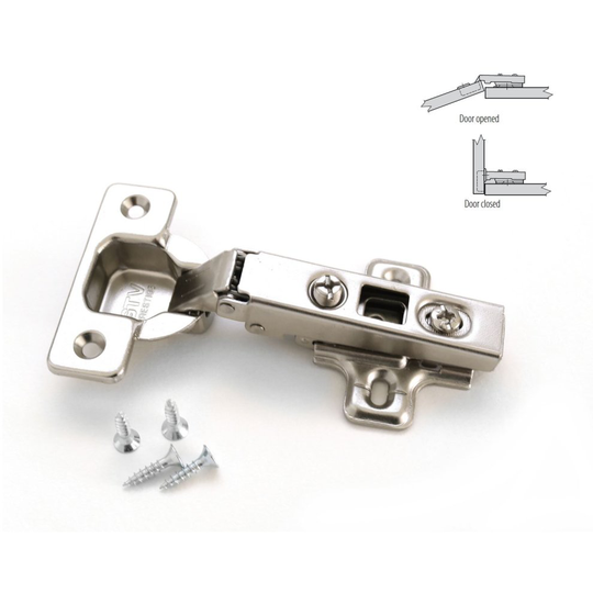 GTV 35mm Full Overlay KITCHEN CABINET DOOR HINGE PLATE & SCREWS