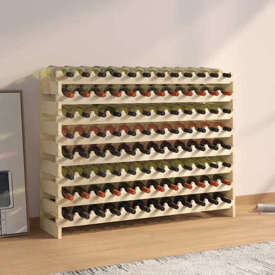 Belfry Kitchen Wine Rack 119X29x90 Cm Solid Wood Pine
