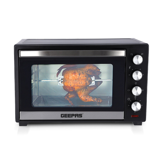 Geepas 48L Mini Oven Grill Electric Oven with Rotisserie 2000W Cooker