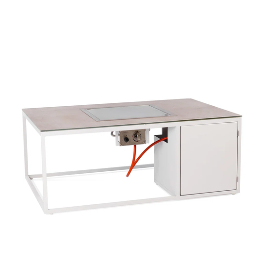 Folberth 120Cm W Aluminium Natural Gas Outdoor Fire Pit Table