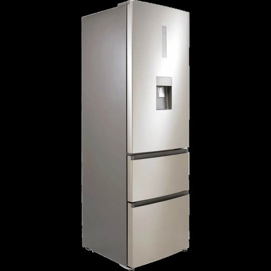 Haier HTR3619FWMP 60/40 Frost Free Fridge Freezer - Platinum Inox
