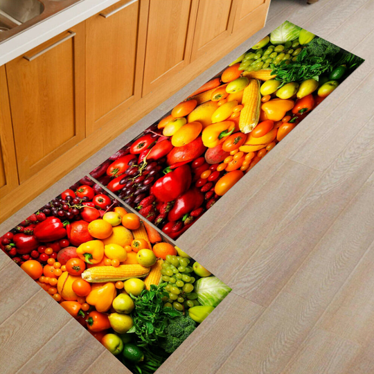 (VEGETABLES) BREAKFAST DINING TABLE SAVER KITCHEN MAT