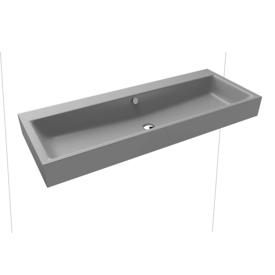 Cold Grey Metal Reactangle Wall Hung Basin Bathroom Sink