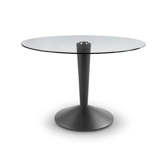 Large Round Dining Table in , Clear