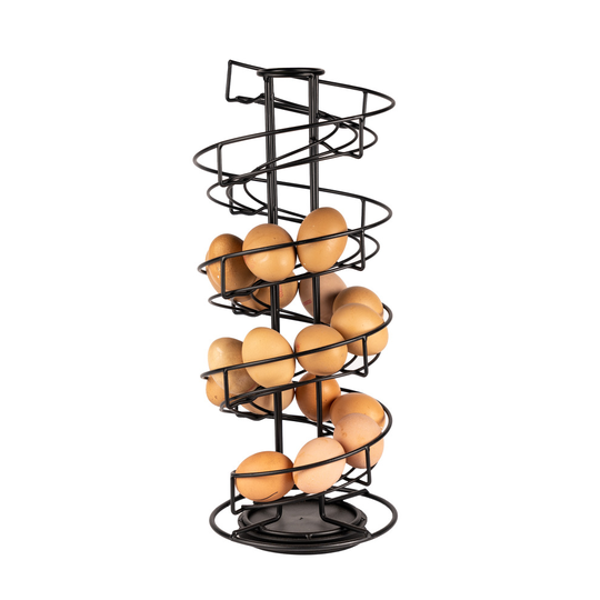 Rotating Spiral Egg Holder Kitchen Rack Egg Helter Skelter Up To 32 Eggs M&W