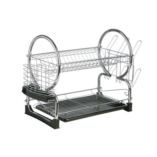2 Tier Dish Drainer with Tray I
