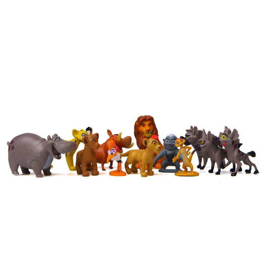12X Cartoon The Lion King Guard Simba Mufasa Pumbaa Timon Action Figure Toy Gift