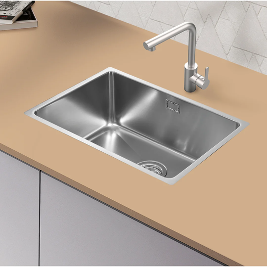 Built-in sink 1 basin stainless steel
