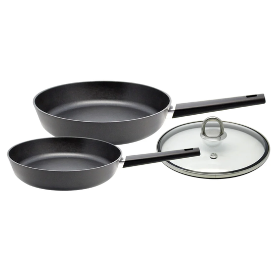 New Wave 3 Piece Non-Stick Skillet Set with Lid