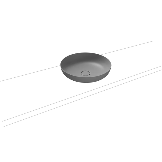 Miena Cool Grey Steel Enamel Circular Bathroom Sink