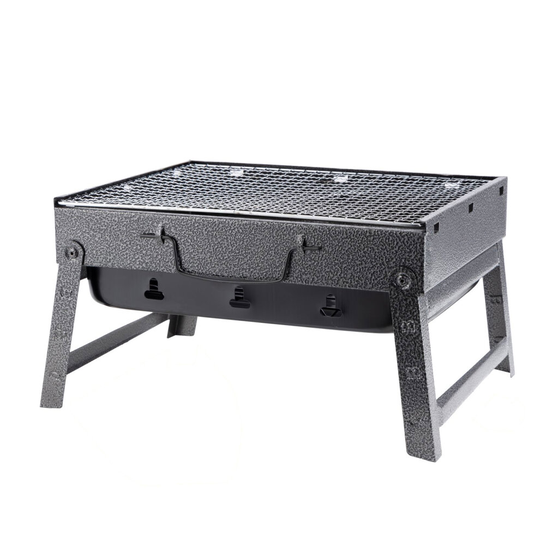 Royalford Portable Folding Charcoal Barbecue Grill Suitcase Smoker
