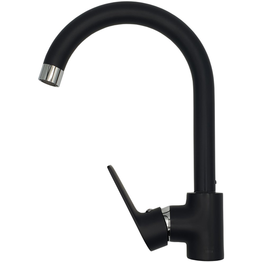 Graphite/Chrome Kitchen Sink Elegant Standing Mixer Tap Single Lever