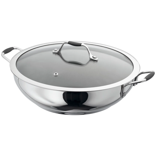 Stellar Non-Stick Stainless Steel Wok with Lid