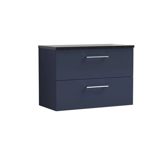 80.5Cm Wall Mounted Single Bathroom Vanity Base Only in Electric Blue
